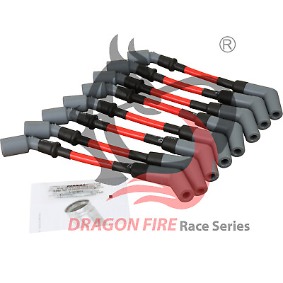 #ad DRAGON FIRE 10mm LSx LS1 LS2 LS3 LS6 LS7 High Heat Spark Plug Ignition Wires Set $54.95