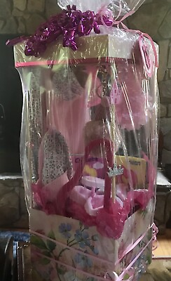 #ad Baby Girl Custom Gift Box Basket Will personalize Gift Tag For You. Baby Shower $69.00