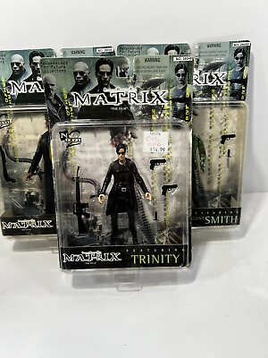 #ad Set of 3 Sealed The Matrix Action Figure N2 Toys Morpheus Trinity Smith 2000 $39.99