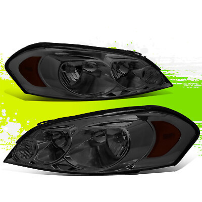 #ad Factory Style Headlights for Monte Carlo Impala Limited 06 16 Smoked Amber Pair $82.00