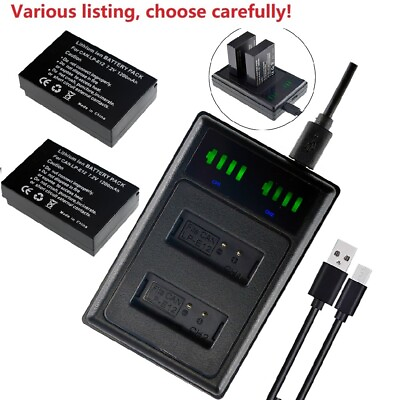 #ad Battery or charger for Canon EOS M M2 M10 M50 M100 100D Rebel SL1 Kiss X7 LP E12 $22.07