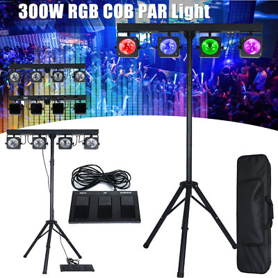 #ad 240W Par Can Light RGB COB Beads Lighting DMX Stage DJ Light amp; Foot Counter $413.98