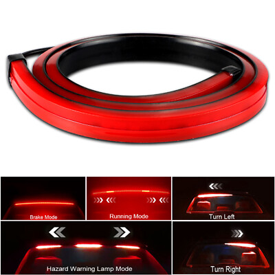 LED 3rd Brake Light Strip Bar Rear Windshield Stop Tail Turn Signal Sequential $18.98
