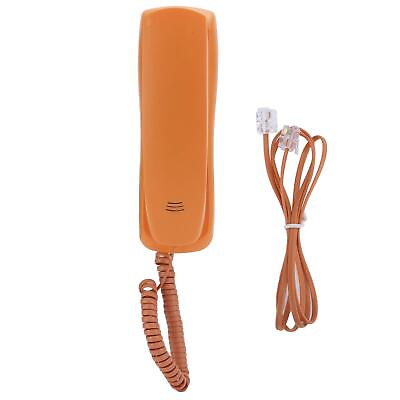 #ad kx T628 Home Office Telephone Orange Mini Lanldine Phone Portable Thin Teleph... $21.19