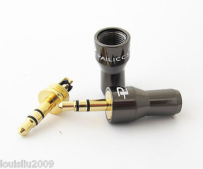 #ad 1pc Pailiccs Gold 3.5mm 1 8quot; Stereo Male Audio Soldering Connectors OD:3.9mm $2.43