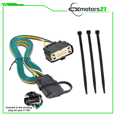 For Ford F 150 SVT STX 2010 2014 4 Pin Custom Trailer Tow Light Wiring Harness $22.56