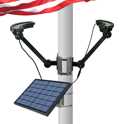 Solar LED Curved Flagpole Light 1320 Lumens LumeGen $109.88