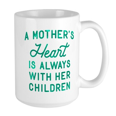 #ad CafePress A Mother#x27;s Heart Green Large Mug 17528993 $20.99