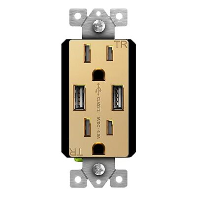 #ad TOPGREENER High Speed USB Wall Outlet IL RT6 21976 TU2154A UG $14.99