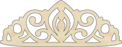 #ad Crown Tiara Laser Cut Out Unfinished Craft Wood Shape CLT7 $61.29