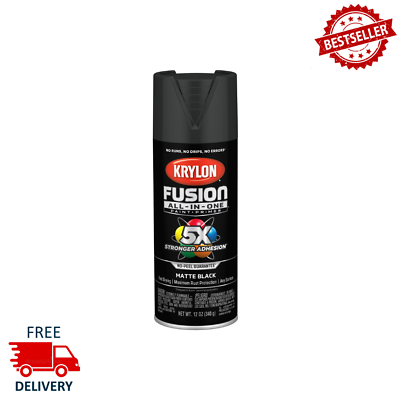 #ad Krylon Fusion All In One Spray Paint Matte Black 12 Oz Matte Black Spray Paint $8.99