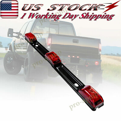 Red LED Stainless Rear Clearance ID Marker Light Bar Truck Trailer Tail Lights $12.37