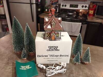 #ad Dept 56 Dickens Village WM. WHEAT CAKES amp; PUDDINGS 5808 4 Includes Cord amp; Bulb $34.00