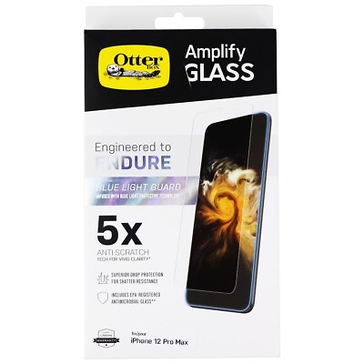 OtterBox Amplify Glass Blue Light Screen Protector for Apple iPhone 12 Pro Max $29.95