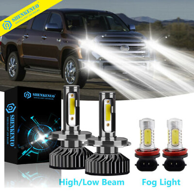 #ad For Toyota Tundra 2014 2019 Combo LED Headlight High Low Beam Fog Light 4X Bulbs $33.87