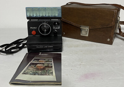 Polaroid Pronto Land Camera SX 70 w Flash Bar Case Strap Manual UNTESTED $22.48