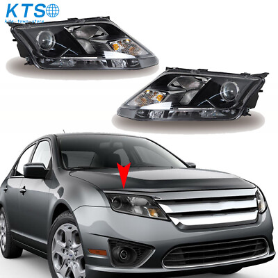 #ad Headlight For 2010 2012 Ford Fusion Halogen Projector Black Housing Rightamp;Left $208.58