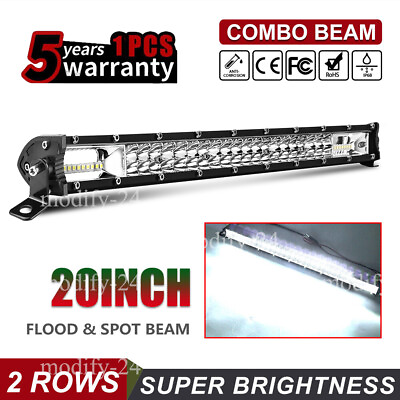 #ad 20INCH 126W Led Light Bar Flood Spot Work fit Driving Offroad 4WD Truck Atv UtE $32.98