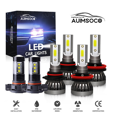 #ad For Subaru Impreza 2012 2014 6X 6000K LED Headlights Fog Light Bulbs White Kit $36.99