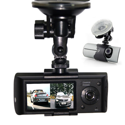 #ad 2.7quot; LCD 720P R300 Dual Lens Car DVR Digital Video Recorder Logger GPS Dash Cam $64.28