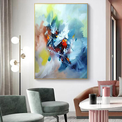 #ad Hand painted Oil Painting Painting Abstract Mural Living Room Study Large $99.80