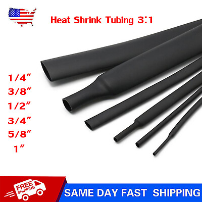 #ad #ad New Heat Shrink Tubing 3:1 Marine Grade Wire Wrap Adhesive Glue Lined Waterproof $5.79