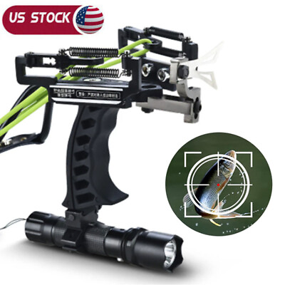#ad Slingshot Hunting Fishing Heavy Duty High Velocity Catapult Laser Shoot Set Pro $43.99