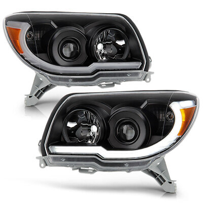 #ad For 06 09 Toyota 4Runner BLACK LED Neon Tube DRL Projector Headlights Headlamps $229.95