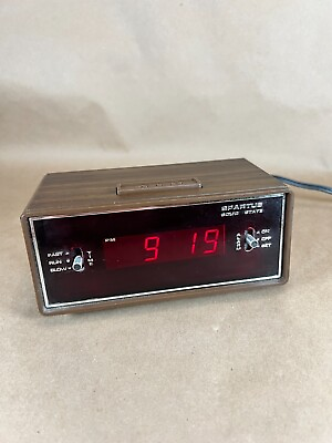 #ad VTG Spartus LED Solid State Alarm Clock 1979 Tested $15.00