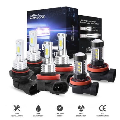 #ad For GMC Terrain 2015 2014 2013 2012 2011 2010 White LED FogHeadlight Bulbs Kit $34.99