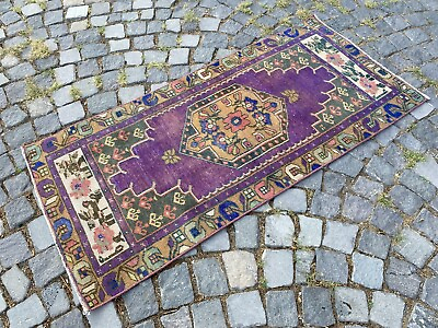 #ad Bohemian rugs Runner rug Handmade Turkish rug Vintage Wool 23 x 49 ft $300.00