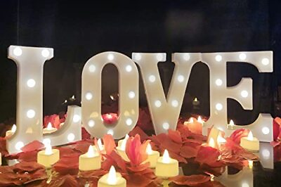 #ad Led Light Up Letter Love Sign 8.7quot; Tall Large Led Love Word Marquee Signs Batter $41.24