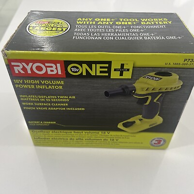 #ad RYOBI P738 High Volume Power Inflator 18 Volt Cordless Tool Only New $33.50