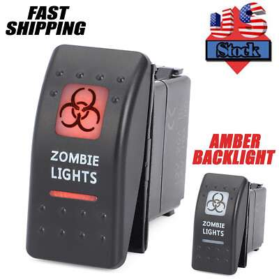 ZOMBIE LIGHTS LED Amber Rocker Switch For Can Am Maverick X3 Commander Defender $11.99