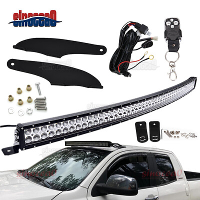 Roof 52quot; Curved LED Light Bar Mount Bracket Control Kit For Toyota Tundra 07 UP $136.99