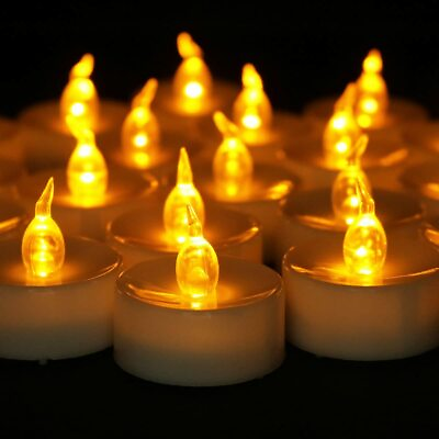 #ad AGPtek 24x LED Tea Lights Timer Flicker Flameless Candles Christmas Party Decor $23.99