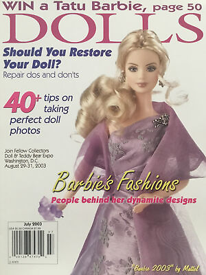 #ad Dolls Magazine July 2003 Barbie Fashions My Friend Mandy Sigridur Kjaran Dolls $5.99