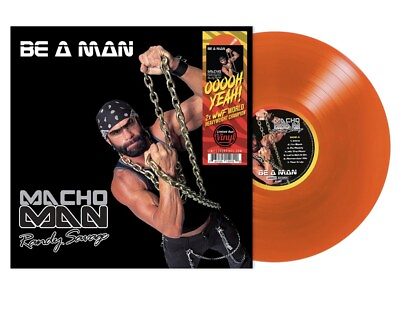 #ad Macho Man Randy Savage BE A MAN New Limited Orange Colored Vinyl Record LP $28.80