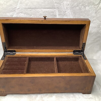 #ad Wooden jewelry box 12in Wide 6in Tall $22.95