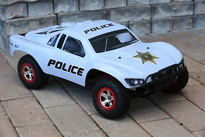 Custom Body Police Car White for Traxxas 1 10 Slash Truck Shell Cover 1:10 $39.98
