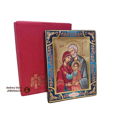 #ad #ad Holy Family gold sheet icon top quality size 13*10cm from jerusalem $35.99