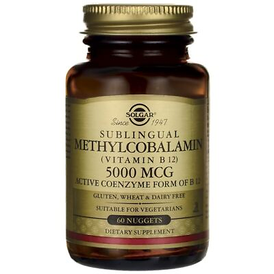 #ad Solgar Sublingual Methylcobalamin Vitamin B12 5000 mcg 60 Tabs $20.67