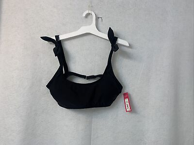 #ad Juniors#x27; Shoulder Tie Bralette Bikini Top Xhilaration™ Size XL 12 14 Black $4.00