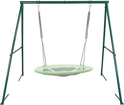 #ad Swing Stand Heavy Duty Swing Frame Full Steel Metal Frame Swing Set for Backyard $85.00