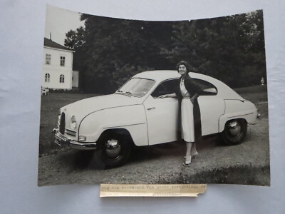 #ad Vintage Saab 96 Factory Press Photo Photograph Image $29.99
