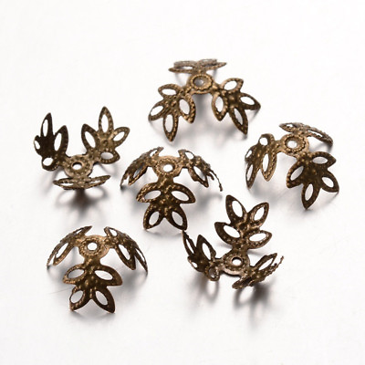 #ad #ad 10 g Nickel Free 3 Petal Antique Bronze Iron Bead Caps Jewelry Findings 13x4mm $6.71