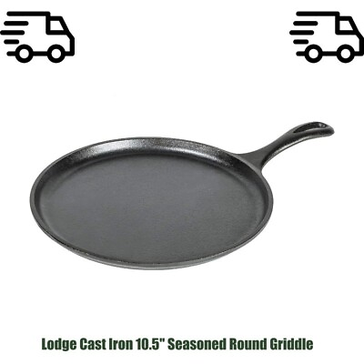 #ad Lodge Cast Iron 10.5quot; Seasoned Round Griddle $16.17