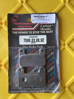 #ad Performance Friction Motorcycle Pads. NEW 7598.03.08.92 GSXR 2004 600 750 $30.00