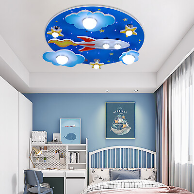 #ad Universe Stars Cartoon Ceiling Light Boys and Girls Chandelier for Baby Room NEW $90.30