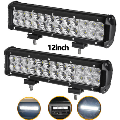 #ad 2X 12quot; Inch LED Light Bar Spot Flood Combo Work Lamp Driving Off Road SUV ATV $39.95